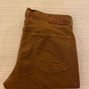 Land’s End jeans 5 pocket straight fit in heavyweight soft fabric, oak brown